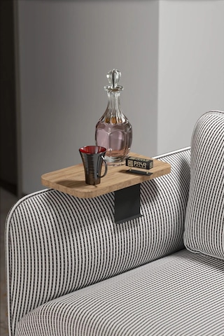 Yan Sehpa Ayarlanabilir Tepsi Dikdörtgen Dekoratif Modern Yatay