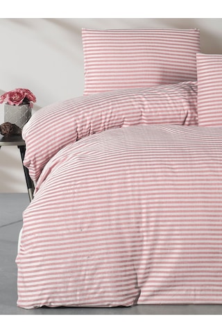 Lastikli Çarşaflı Tek Kişilik Nevresim Takımı Saten Gül Kurusu Gül Kurusu