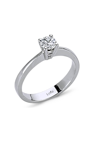 Lova F Renk 0,31 Karat Pırlanta Tektaş Yüzük - Hrd - 1040041