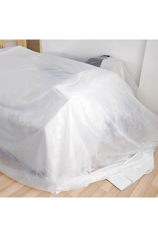 Aletçantam Naylon Branda 10 M2 En: 5 M X Boy: 2 M Şeffaf Eşya Sera Örtüsü 140 Mic