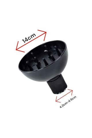 Powertec Fön Uyumlu Vigo Başlık Difüzör Siyah