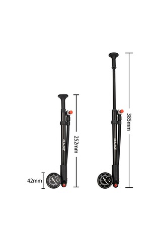 Ztto Ztto Bisiklet Amortisör Pompası Ölçerli 300psi Yüksek Siyah