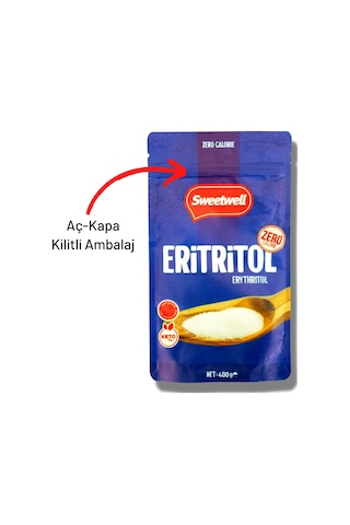Sweetwell Eritritol Toz Tatlandırıcı Sıfır Kalori 400 Gr x 2 Adet