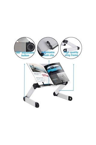 Metal Ayarlanabilir Kitap Okuma Standı Rahle Çok Amaçlı Laptop Standı