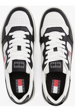 Tommy Hilfiger Erkek Deri Siyah Sneaker Çok Renkli