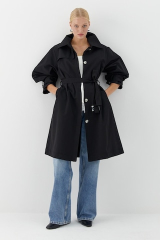 Kemerli Cepli Trenç Siyah Siyah