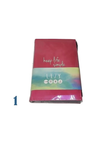 Lızy Velur Desen Fermuarlı Defter Çok Renkli