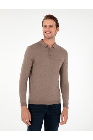 Pierre Cardin Erkek Vizon Melanj Kazak /triko 50296623-vr174 Vizon Melanj
