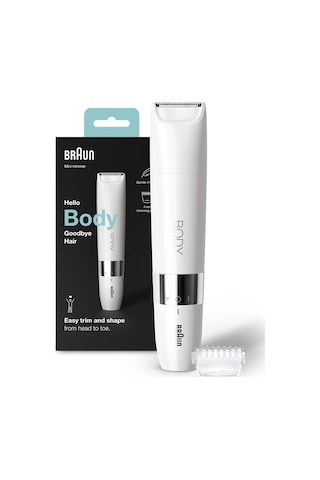 Braun Body Mini Trimmer BS1000 Islak & Kuru Vücut Tüy Kesme Makinesi + Pil + Temizleme Fırçası