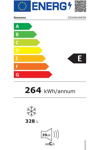 Siemens GS54NVWE0N 328 LT 7 Çekmeceli Dikey Derin Dondurucu