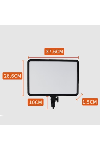 Jmary Fm-17rs Uzaktan Kumandalı Dijital Göstergeli 17 İnç Led Panel Video Işığı Siyah