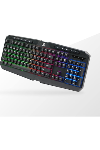 Qpart GM15 USB Multimedya Kablolu Işıklı Oyuncu Klavye