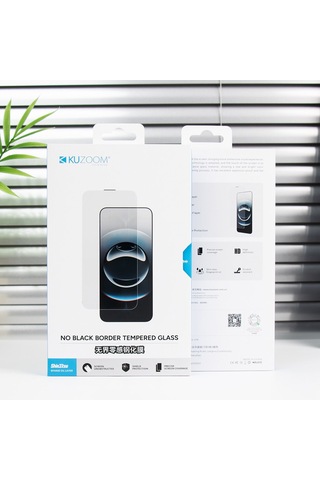 No Black Border Apple iPhone 15 Pro / 15 / 16 Uyumlu Ekran Koruyucu Şeffaf Cam Cep Koruması Cihaz Parçası