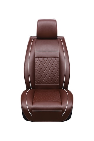 Araba Derisi Tam Kapsamlı Koltuk Minderi Kılıfı, Standart Versiyon, Sadece Bir Koltuk Kahve