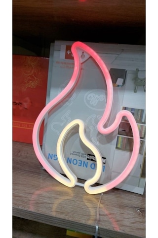 Duvara Asmalı Neon Alev 30 23 Cm Diğer