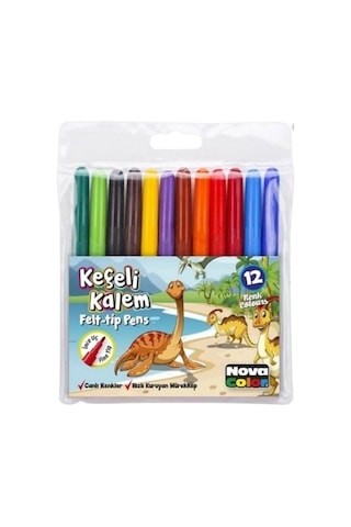Nova Color Brons Keçeli Kalem 12 Renk Nc-871
