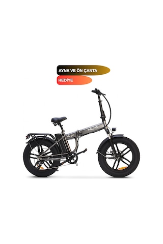 Skyjet Nitro Pro Elektrikli Bisiklet Kahverengi Ayna + Çanta
