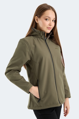 Slazenger Heat Control Kadın Çıkarılabilir Kapüşonlu Haki Mont & Kaban Haki