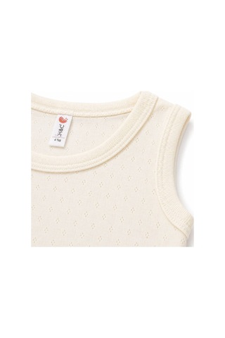 H&c Coolboy H&c %100 Pamuk Desenli Jakarlı Kolsuz Bebek Body Zıbın Krem