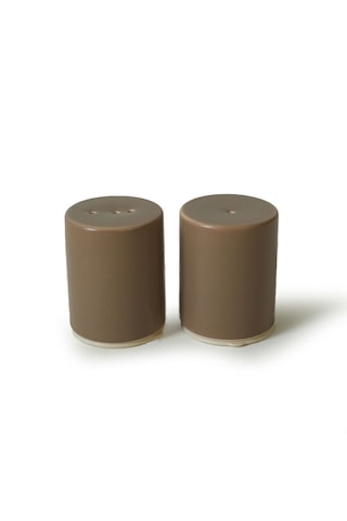 Keramika Mat Toprak Taupe Stackable Tuzluk / Biberlik 6 Cm Kahverengi