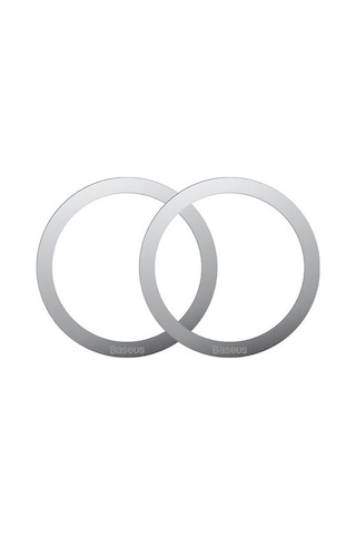 Baseus Halo Series Mıknatıslı Magsafe Için Mıknatıslı Metal Halk-Gümüş