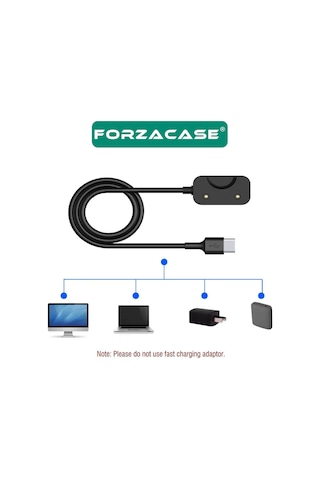 Forzacase Samsung Galaxy Fit 3 Akıllı Saat İle Uyumlu Type-c Manyetik Şarj Kablosu 1 Metre - Fc017 Siyah