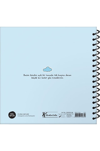 Hisli Şeyler 16X15 Çizgili Defter - Yok Öyle Yağma
