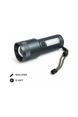 Şarj Edilebilir Zoomlu El Feneri - 1500 Lümen - 15 Watt - Dat - Dt-805 Çok Renkli