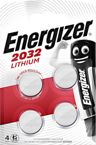 Energizer CR2032 3V Lityum Düğme Pil 4'lü Energizer CR2032 3V Lityum Düğme Pil 4'lü
