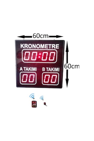 Halı Saha Skorbord Sistemi (Kasa Ölçüsü: 60X60 Cm)