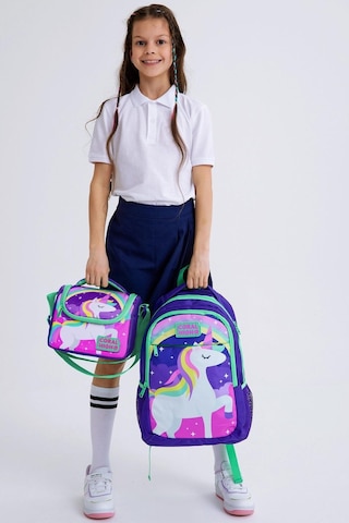 Coral High Kids Mor Su Yeşili Unicorn Desenli 3'lü Okul Çanta Seti 0114376