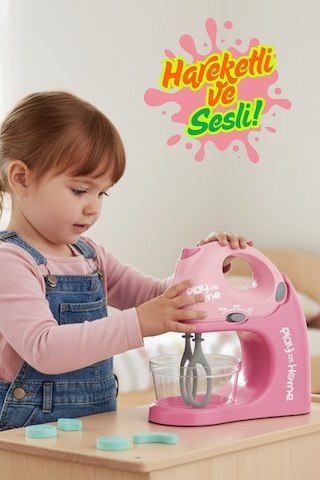 Pembe Hareketli Ve Sesli Oyuncak Mikser Evcilik Mutfak Oyunu 18x18 Cm