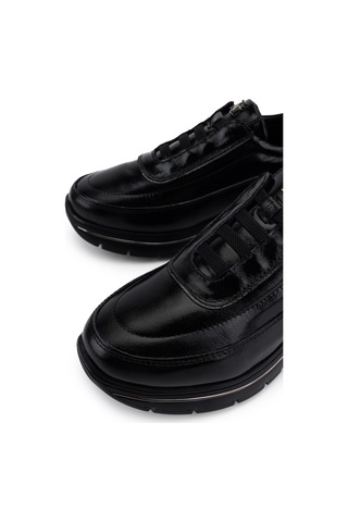 Tamer Tanca Kadın Hakiki Deri Siyah Kırışık Rugan Sneakers & Spor Ayakkabı 298 3215 Bn Ayk Y26 Sıyah Krsk Rgn