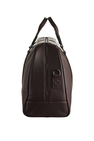 Westpolo Unisex Vegan Deri Seyahat, Spor Çantası - Kahverengi Siyah