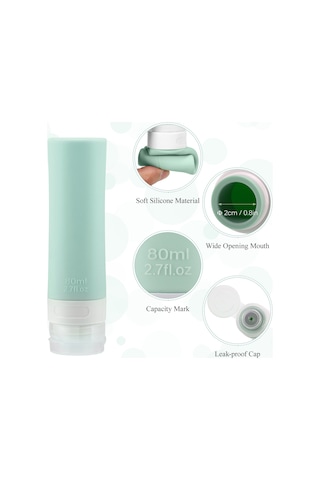 Reedark 4 Adet 80ml Sızdırmaz Silikon Seyahat Şişesi - Şampuan, Losyon Ve Sabun İçin Yeniden Doldurulabilir Diğer