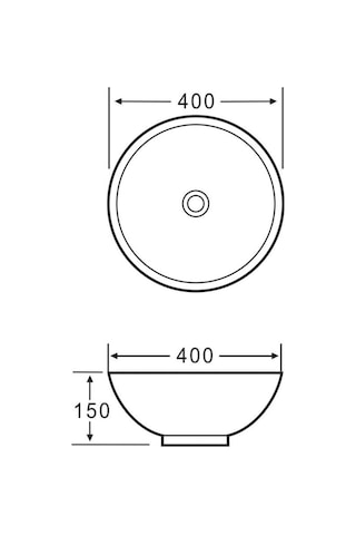 Eva Banyo Lena E-5005R Tezgah Üstü Porselen Lavabo