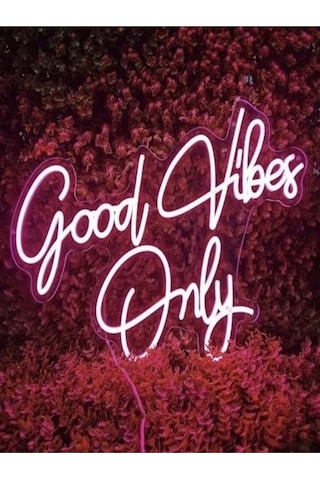 Twins Led Good Vibes Only Yazılı Neon Tabela Pembe Model:model:16223366 Pembe
