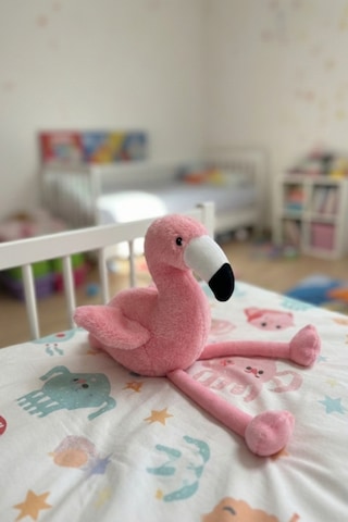 Sevimli Peluş Flamingo Peluş Oyuncak - Yumuşak Uyku Arkadaşı - Çocuk Odası Dekorasyonu 22 Cm Çok Renkli