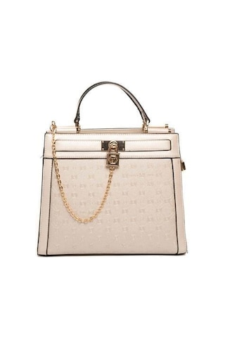 Silver Polo Sp1166 Kadın El Çantası Logolu Bej-s.bej