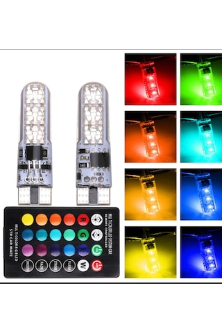 Kumandalı Led Park Ampül Dipsiz T10 12v
