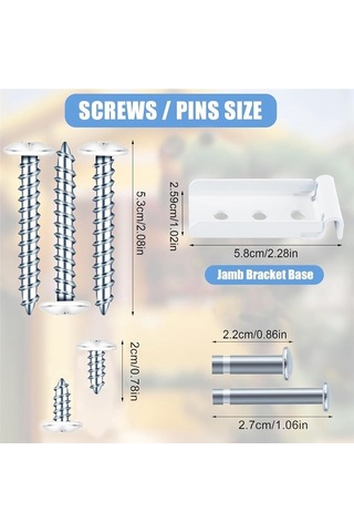 Ulzyvf Uyumlu Onarım Kapı Kapı Kapatıcı İle Braketi, Braketi, Beyaz Andersen Ou