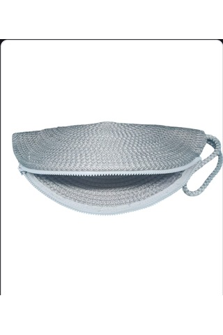 Upeka Jütip Doğal Hasır Görünümlü Tatil Plaj Makyaj El Çantası