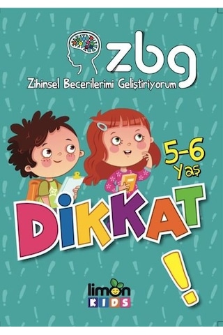 Dikkat 5-6 Yaş-Zihinsel Becerilerimi Geliştiriyorum- Limonkids