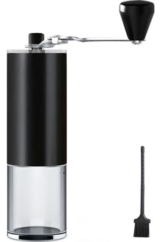 Fortunelane Portatif Kahve Değirmeni, Cnc Çelik, Dışarda Taze Kahve, Elektriksiz, Taşınabilir Tasarım Siyah Siyah