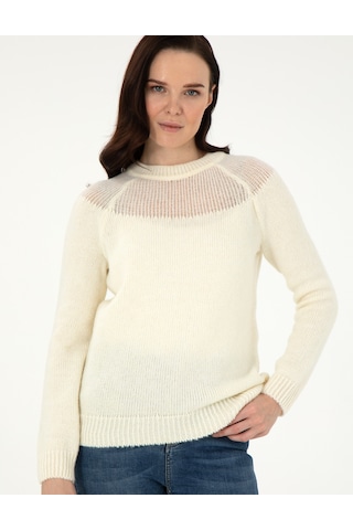 Pierre Cardin Kadın Ekru Kazak /triko 50291359-vr019 Ekru