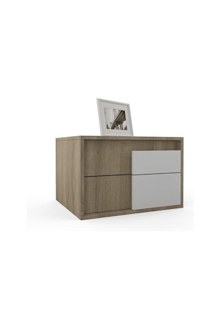 Venge Komodin - Sonoma Meşe - Beyaz