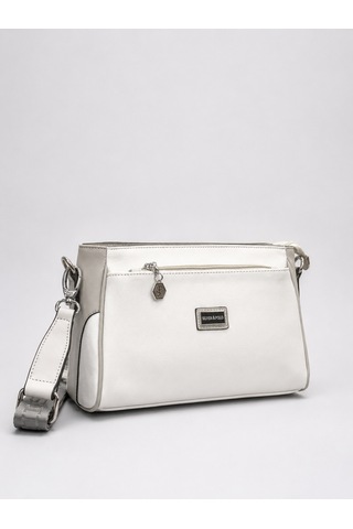 Silver & Polo Silver Polo Çapraz Askılı Kadın Çanta Beyaz,gri 1273