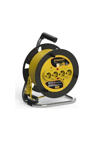 Stanley ST-E-2515 Makaralı Kablo 25 Metre IP20 4 Prizli 3 x 1.5 MM