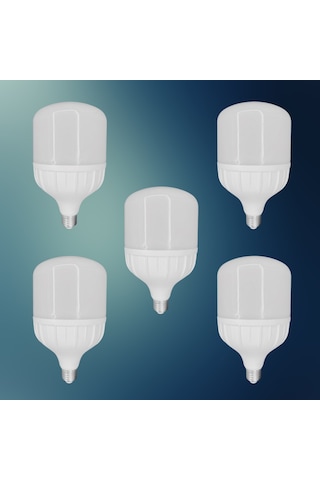 Chn 5'li Paket 40w Büyük Boy 6500k Beyaz Işık E27 Led Tasarruflu Ampül