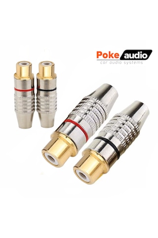 Rca Tos Fiş Dişi 1.kalite Metal Gold 2 Adet Pk-6781 Female-female Rca Tos Fiş Dişi 1.kalite Metal Gold 2 Adet Pk-6781 Female-female